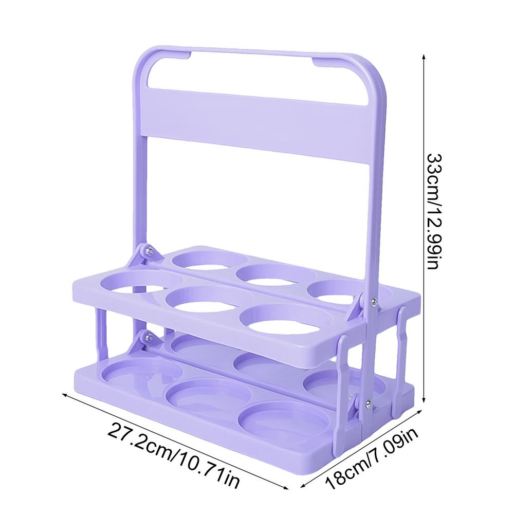 Foldable Drink Carrier 6 Bottles Beer Bottle Carrier with Handle Reusable Beer Collector Drink Container for Picnic BBQ Catering