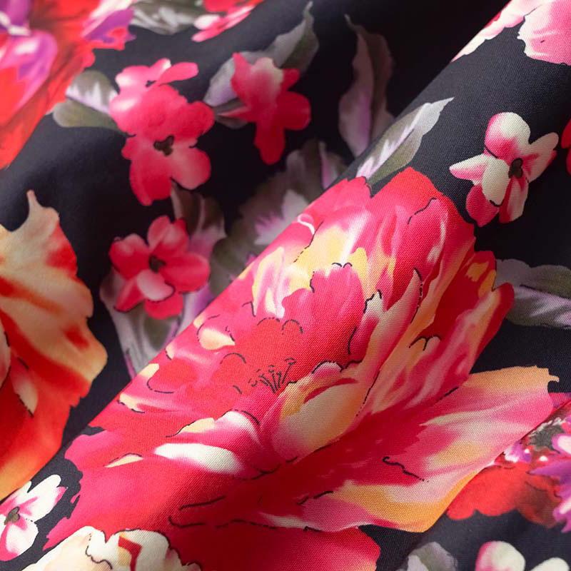 Women's Summer Ethnic Printed Short Sleeve High Waist A Line Lace Up Dress