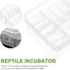 Balacoo 16 Grids Reptile Breeding Box, 4 Pcs Reptile Egg Incubator Tray, Plastic Clear Reptile Hatching Box for Hatching Gecko Lizards Lions Mane