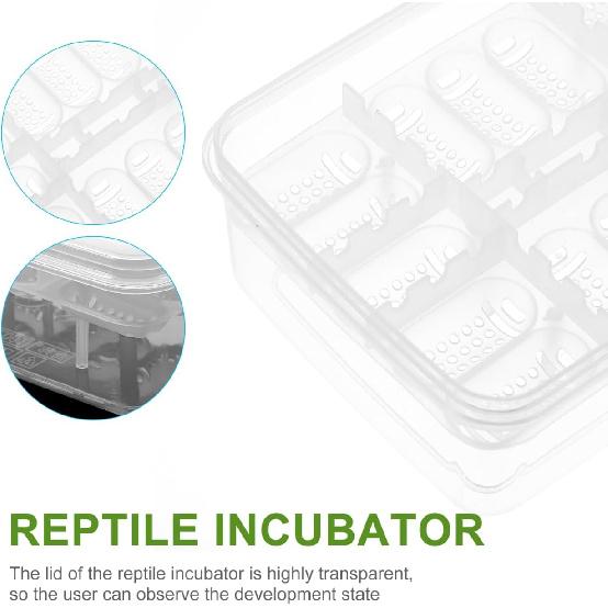 balacoo 16 Grids Reptile Breeding Box, 4 Pcs Reptile Egg Incubator Tray, Plastic Clear Reptile Hatching Box for Hatching Gecko Lizards Lions Mane