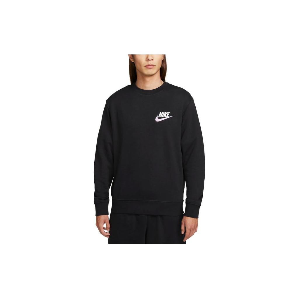 Nike Club Sweatshirts Men's Black Crew Neck Moderate Regular FB7685-010
