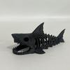 Unpainted Shark Skeleton Hideaway House 3D Printed Aquarium Underground Cave  Aquarium