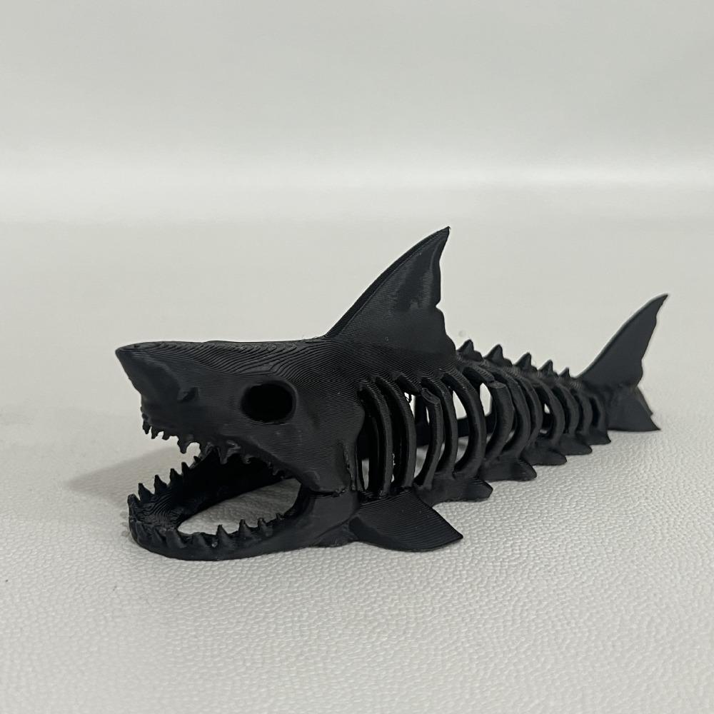 Unpainted Shark Skeleton Hideaway House 3D Printed Aquarium Underground Cave  Aquarium