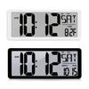 14'' LCD Wall Clock With Temperature, Date Alarms Quiet Digital Clock For Efficient Time Management