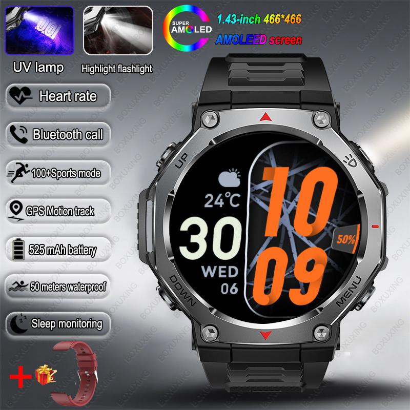 NEW For T-Rex3 Smart Watch Men 10ATM IPX8 Waterproof Smart Watches Compass Altimeter Barometric 1.43'' AMOLED Bracelet