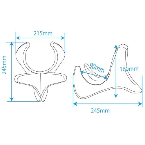 MAHALO X-Shaped Wooden Ukulele Stand US-02 BRO