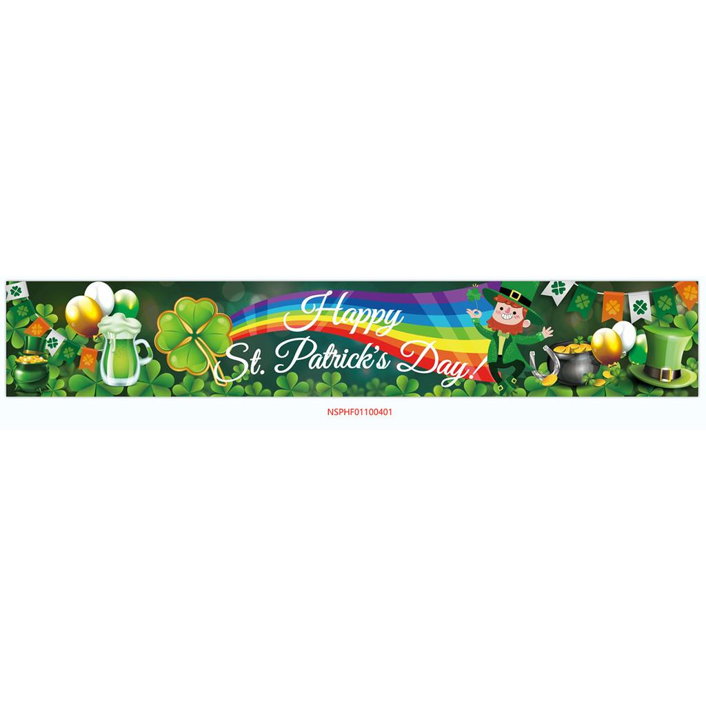 Irish Festival Clover Theme Party Outdoor Party Venue Arrangement Props Polyester Cloth Poster Customization
