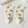 Female Spring and Summer Thin Fashionable New Cute Cartoon Bear Socks
