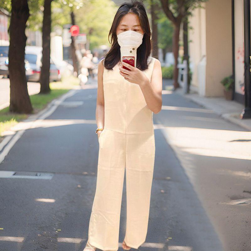 

Special Offer Jumpsuit White Jumpsuit Female BR Banana Loose Pants Jumpsuits Jumpsuit Milky White 14