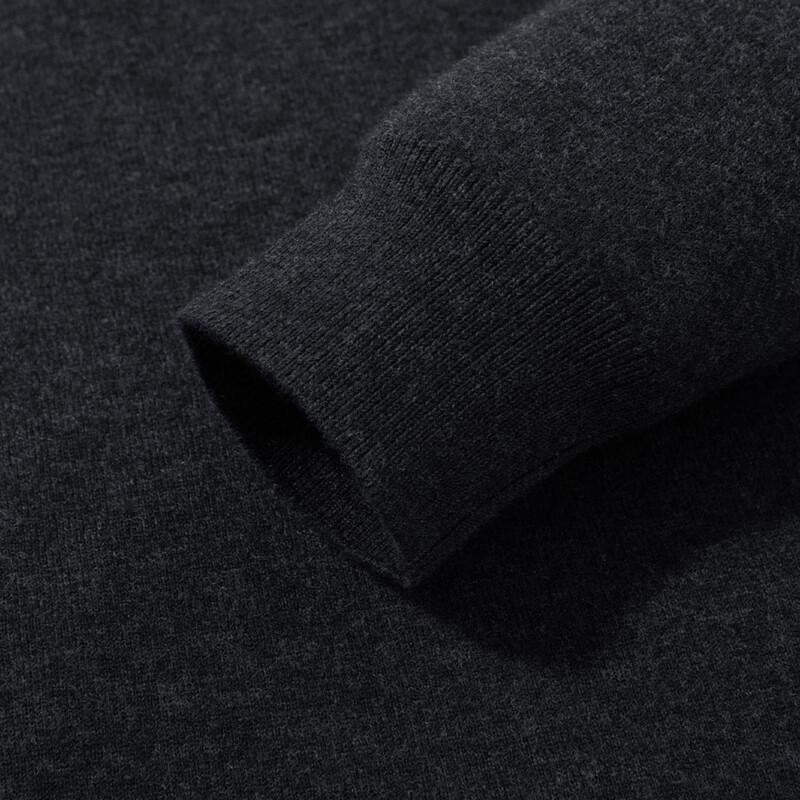 DAISHU Men's 100% Lambswool Round Neck Sweater