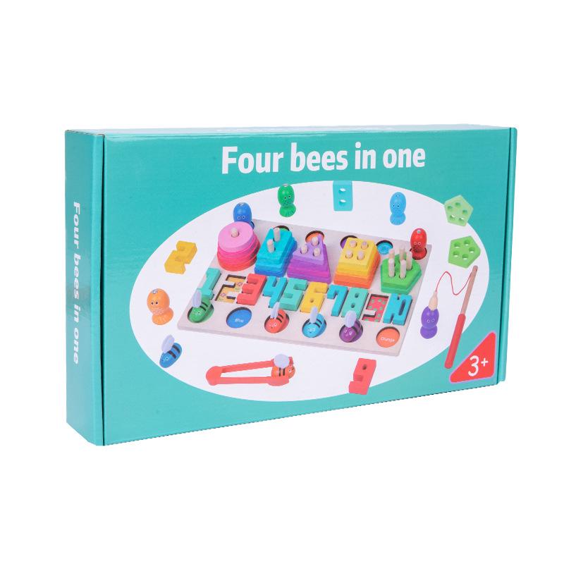 Children s Multifunctional 4-in-1 Educational Fishing and Counting Toy