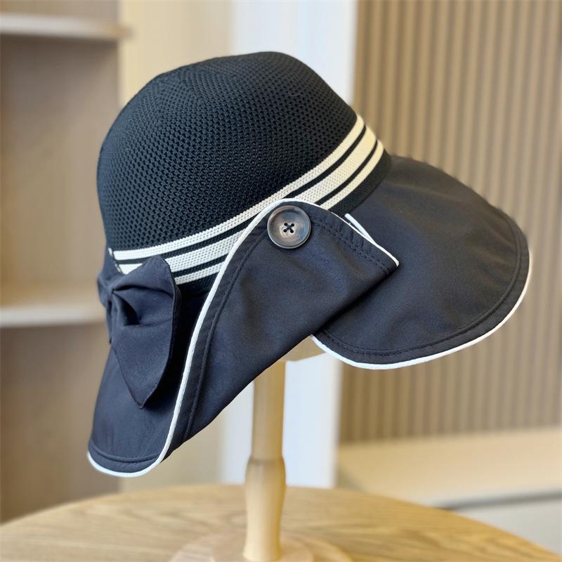 Sun Protection Cap Women's Anti-purple Line Sun Hat Foldable Vinyl Button Bucket Hat Face Cover Large Brim Sun Hat