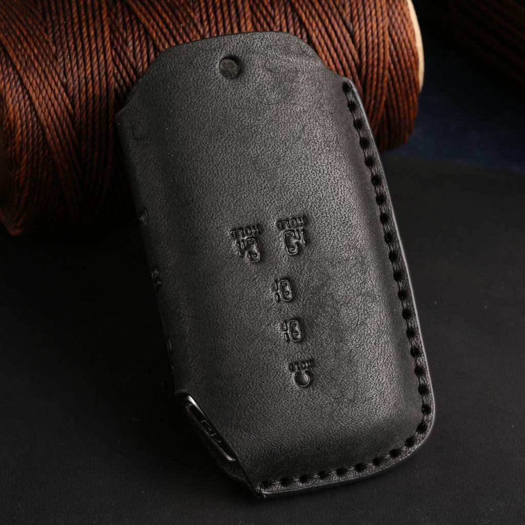 Suitable for Kia Business Car Leather Key Cover Handmade Leather High-end Key Bag Shell Ring