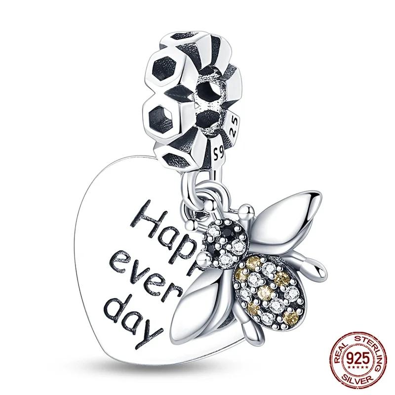 925 Silver Fashion Camera Coffee Cup Flower Charms Beads Fit 925 Original Bracelet DIY Birthday Jewelry Making for Women