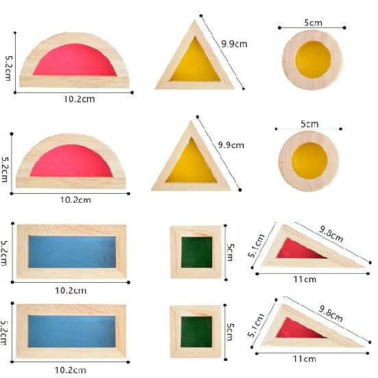 Kid Montessori Wooden Toy Rainbow Stacking Blocks Colorful Learning Educational Construction Building  Set  For Ages