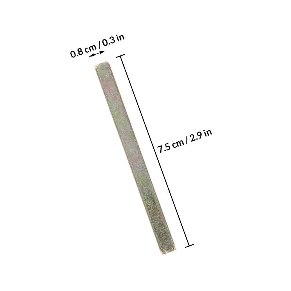

2Pcs Spindle for Door Knob 75Mm Straight Iron Replacement Vintage Style Square Drive Sturdy Design Easy Install Long Spindle золотистий