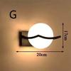 Modern wall lamp retro milky white glass lampshade bedroom staircase bedside lamp attic interior black E27 base home decoration