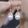 S925 Sterling Silver Pearl Stud Earrings - Light Luxury, High-End, Retro, Ins Style