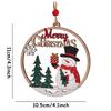 1/10pcs Double-Sided Christmas Ornaments Home Decor Blank DIY Pedants Santa Claus Snowman Xmas Tree Hanging Party Supply