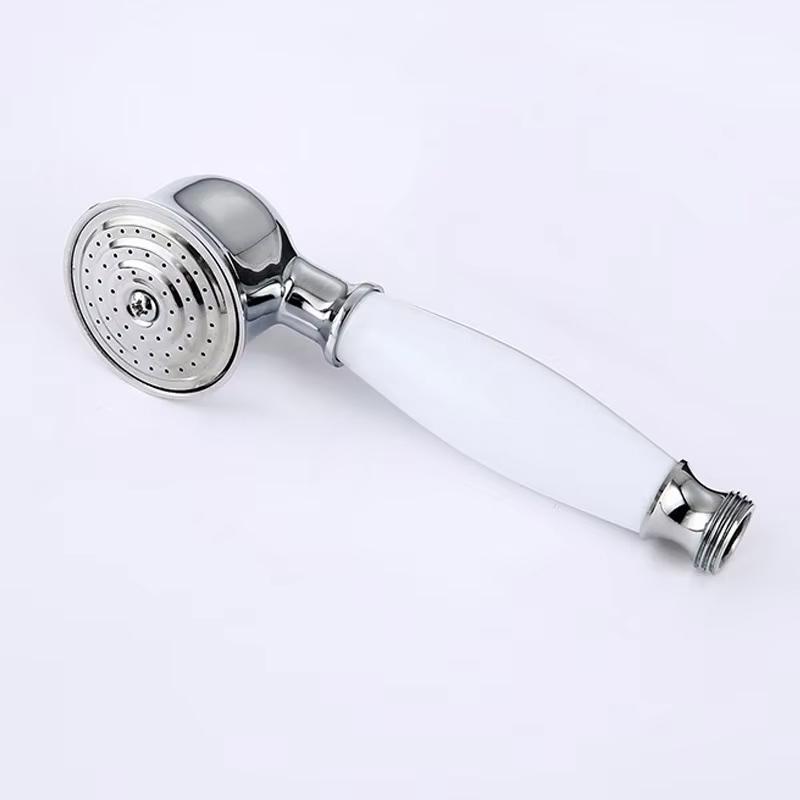 Soporte de mano cromado para ducha de baño de latón, reemplazo de mano para ducha de baño, accesorios de ducha de cobre
