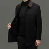 High-end 100% Wool Woolen Short Lapel Casual Business Down Liner Can Be Removed From Men's Wool