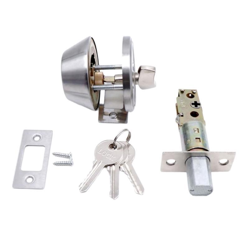 Invisible Door Lock Antitheft Safe Lock Exterior Door Knobs with Lock & Keys