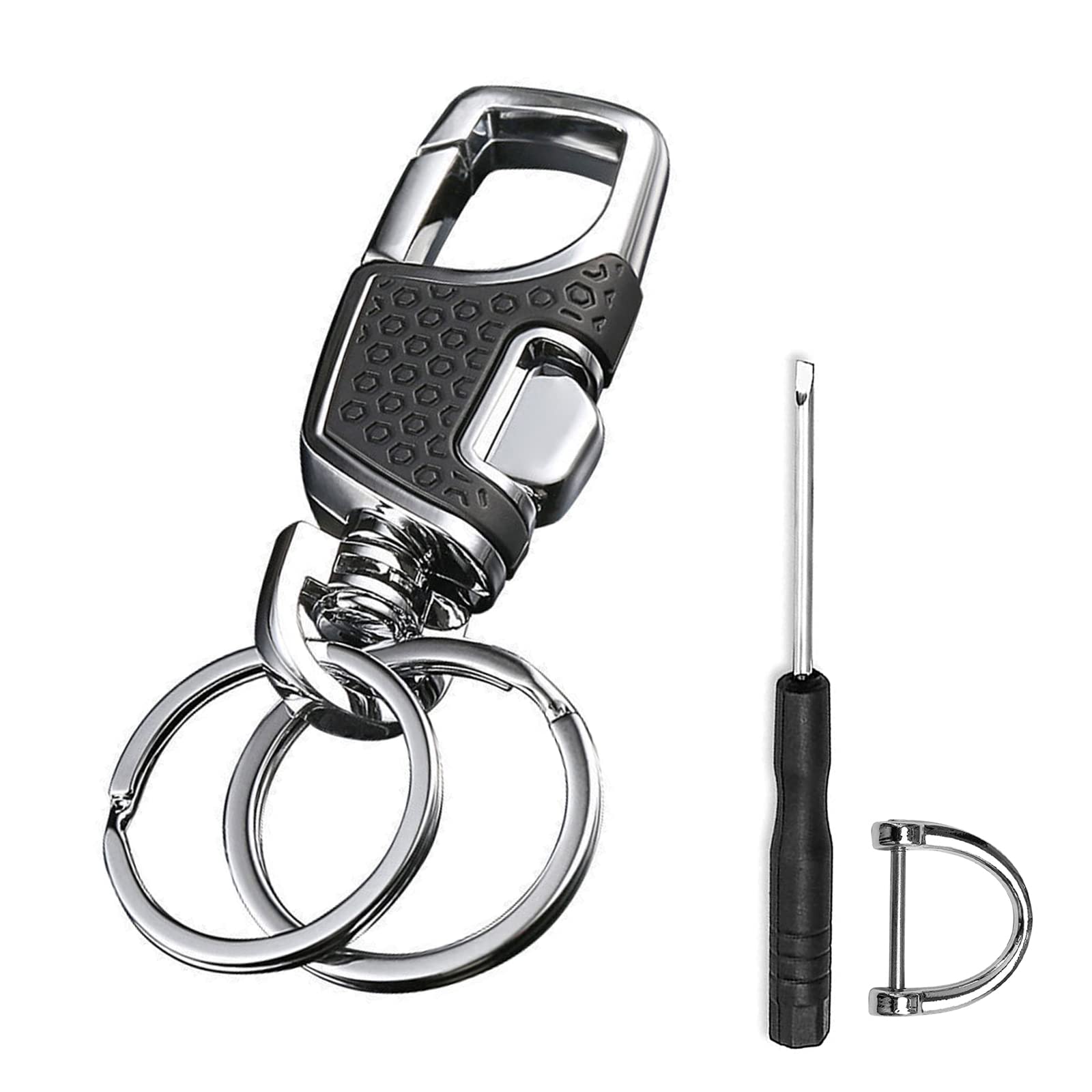 

YFFSFDC Key Chain, Car Key Ring, Key Case, Keychain, Stylish, Car Keychain, Durable Metal, чёрный