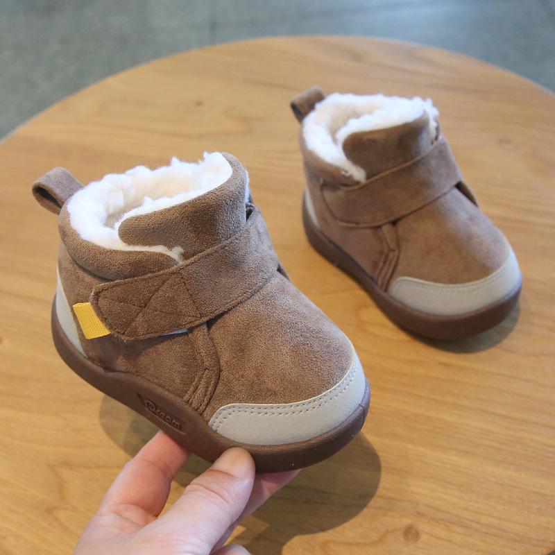 Winter-Kleinkindstiefel mit Samtfutter (Alter 1-4) - Weiche Sohle, Rutschfest, Baumwoll-Schneestiefel für Jungen & Mädchen
