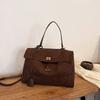 Rodeo Damen Handtasche aus echtem Leder, mattes Rindsleder, hochwertiges Gefühl, große Kapazität, Umhängetasche, Handtasche, Achseltasche