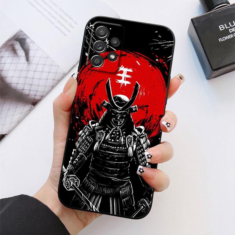 Samurai Ghost Hannya Ukiyo-E Mask Phone Case For Samsung S24 FE S25 Ultra A03 A04 A05 A06 A12 A13 A16 A26 A35 A36 A56 A55 Cover