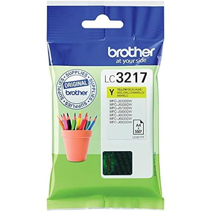 Cartouche D'encre - BROTHER - LC-3217Y - Jaune - Technologie Ink Jet - Compatible Générique