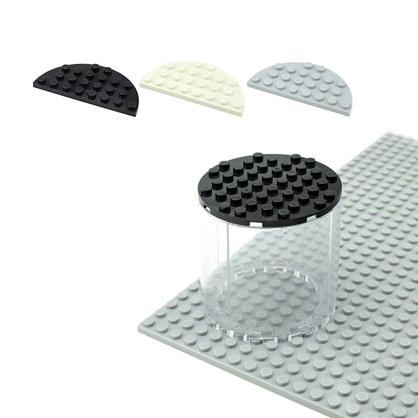 Moc Half Round Plate Compatible With 22888 30562 46361 Enlighten Building Blocks Parts DIY Assembles Particles Toys For Children