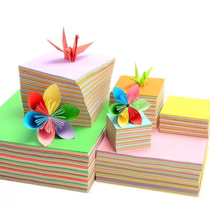 15cm Children's Origami Craft Paper - Colored for Paper Cranes & Cutting