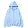 Felpa con zip stile europeo - Top sportivo unisex Autunno/Inverno, tinta unita