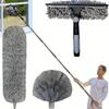 2in1 Extendable Window Cleaner Tools Set 180 Rotatable Long Handle Window Mop Household Squeegee Wiper Dust Cleaner Brush New