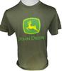 NWT JOHN DEERE Vintage Logo T-Shirt Adult Size Small Green 100% Preshrunk Cotton Unisex T-Shirt