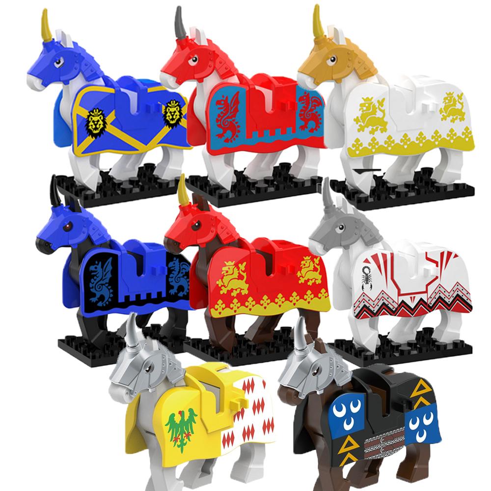 Medieval Zoo Building Blocks Character Accessories Mounts Animals Deer Elephants Camels Wolves Warhorses Bricks Toy Gifts K080