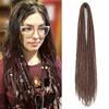 Synthetic 24 Inch Dreadlocks Extensions Dreads Locs Crochet Hair for Women 20 Strands Handmade Soft Locs Braids Double Ended