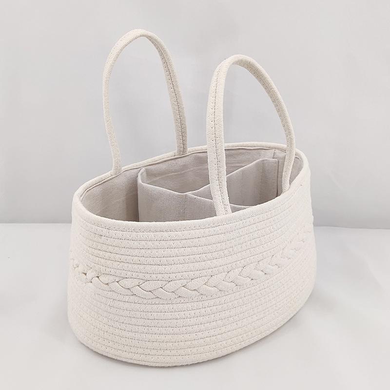 Multifunctional Travel Out Portable Mommy Bag Cotton Rope Diaper Bag Diaper Storage Bag Baby Diaper Storage Basket