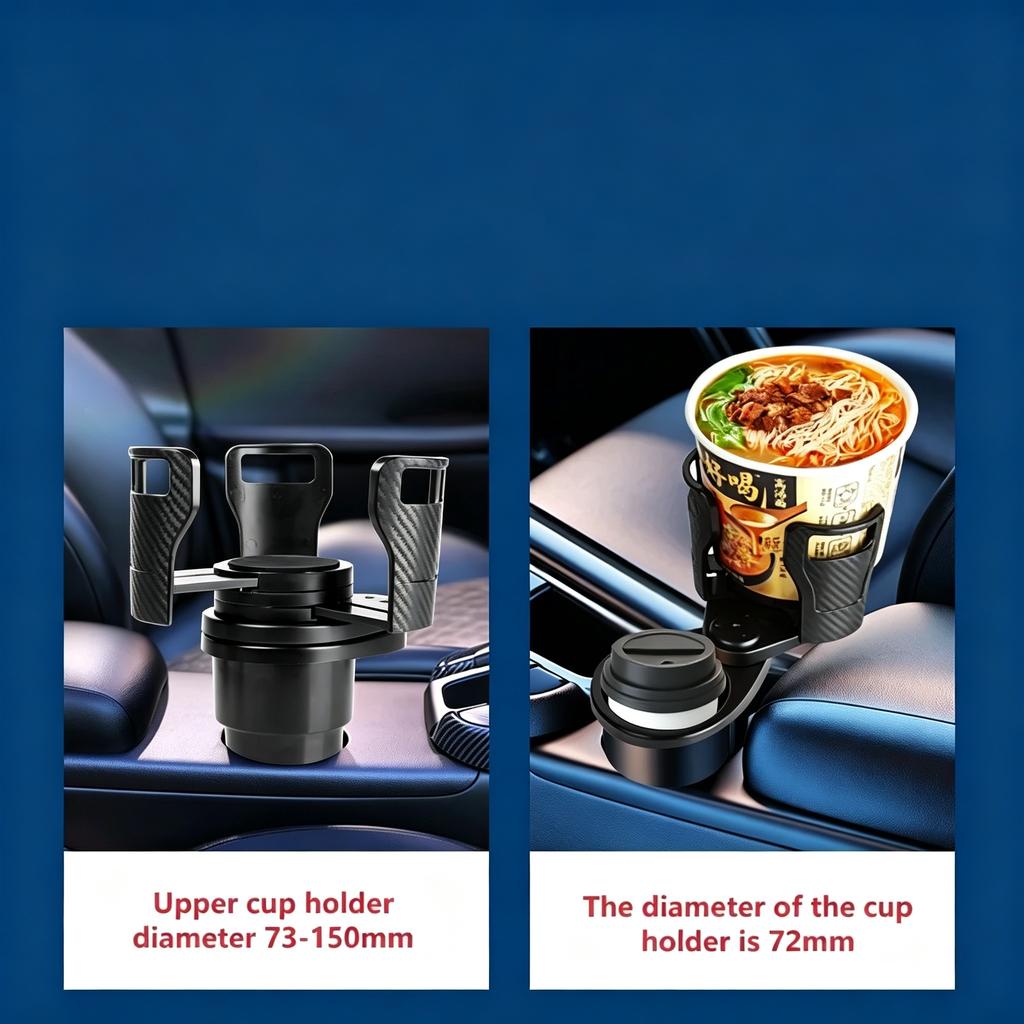 Rotating car center console beverage rack car cup holder double-layer storage rack cup holder car cup holder expander Cup Holders 5