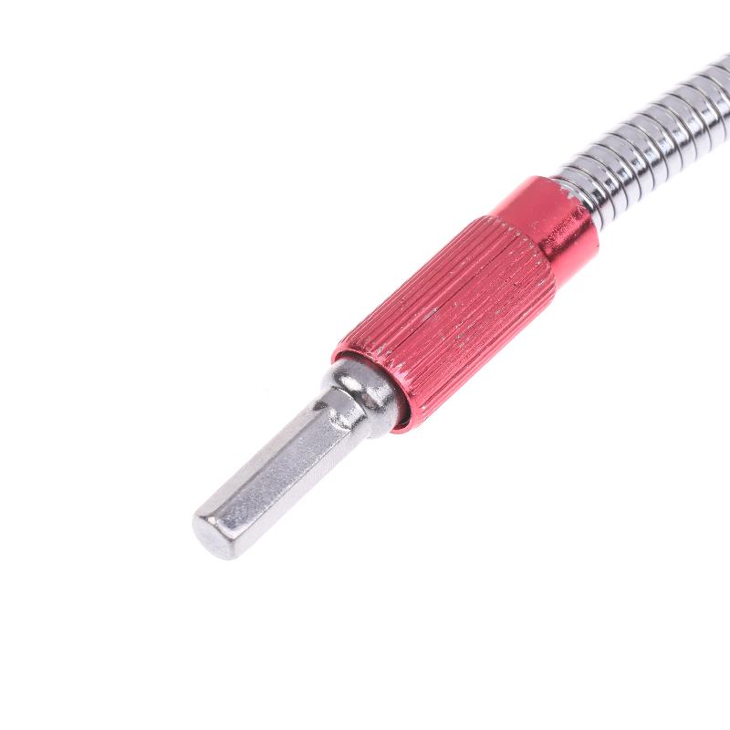 Tige d'extension flexible coudée pour foreuseuse, 300 mm de long, avec tête articulée élastique, queue hexagonale 1/4", extension rapide flexible pour tournevis