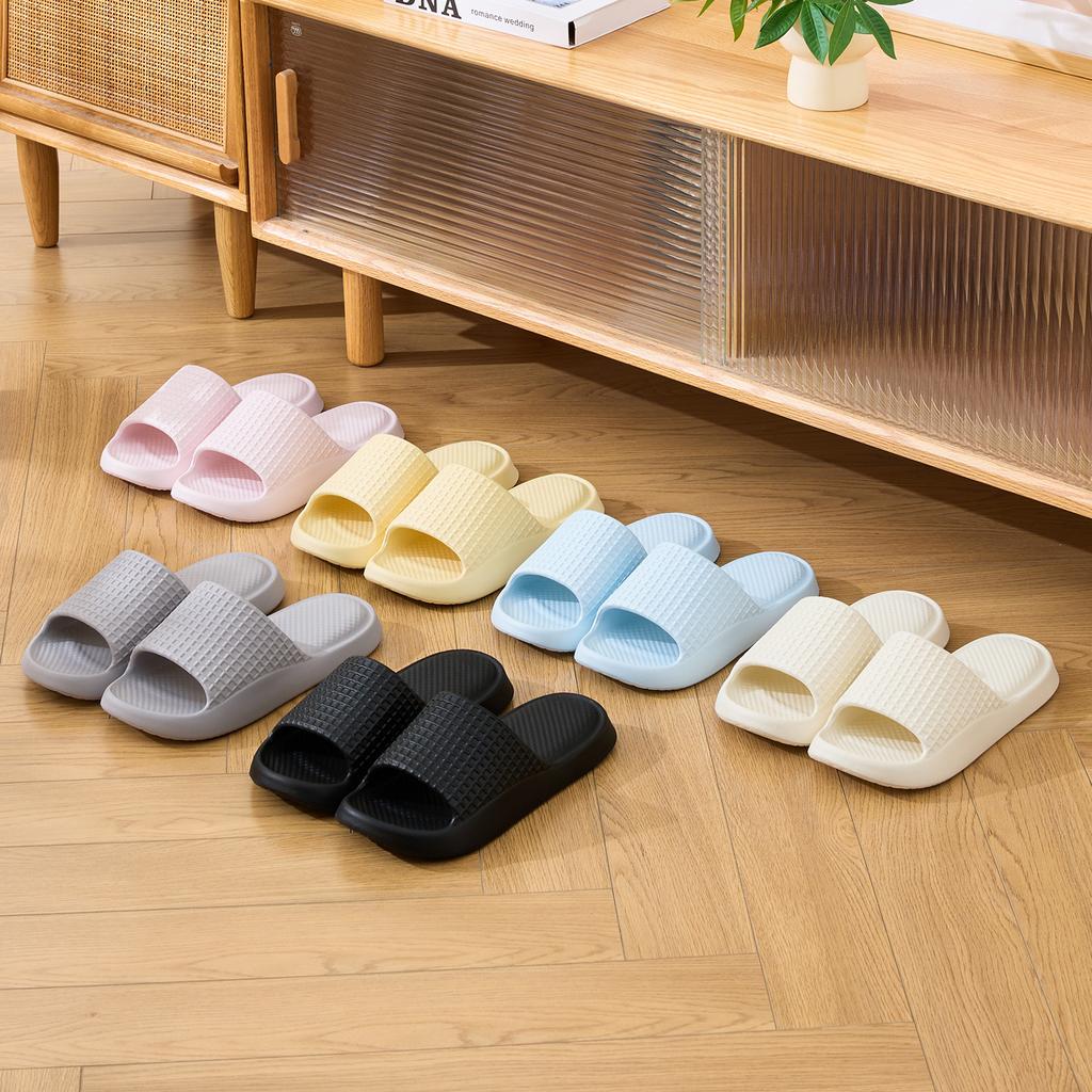 Summer Women Home Slippers Flat Soft Beach Slides Comfortable Non-slip Slippers Lightweight Men Bathroom Slippers