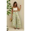 GMXIA Spring Summer Women's Wide-leg Trousers with Elastic Belts, Wide-leg High-waisted Long Style