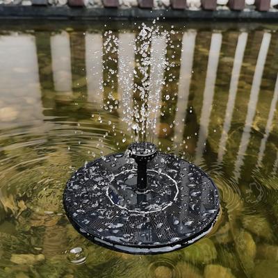 1.2W/1.4W 5LED Floating Solar Powered Water Fountain Pump with 7 Nozzle Solar Powered Fountain Pump for Water Feature Outdoor