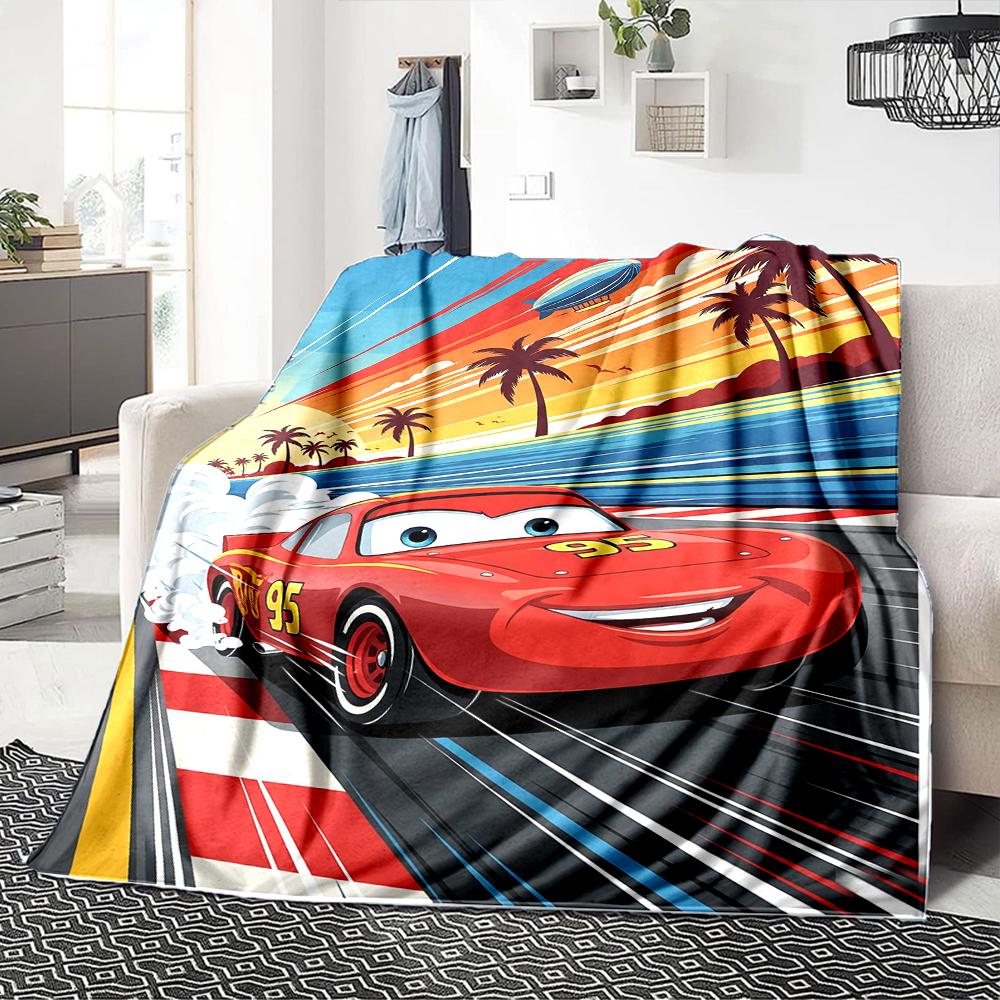 Car Adventure Flannel blanket, soft and warm, suitable for beds and sofas, all seasons, portable travel blanket. 073089