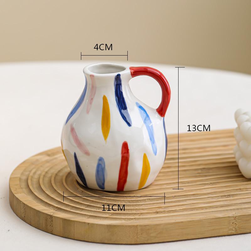 Креативная ручная роспись в горошек, ваза, настольное украшение, домашняя подставка для цветов, украшение для дома