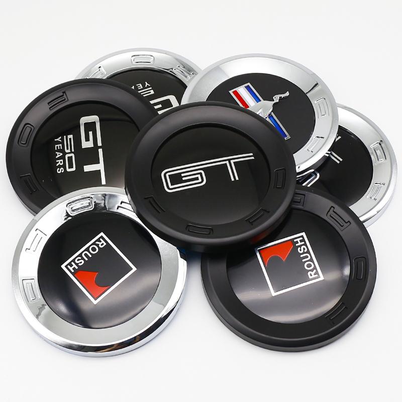 1 pièce Emblème Logo Coffre Voiture ABS Style Roue Autocollant Badge pour Mustang 5.0 Roush Shelby GT500 Cobra Laguna Décalcomanie Arrière