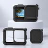 Silicone Lens Cap and Camera Cover Set, Black Carry Case with Open Front Area, Battery Door Access and Outdoor Travel Storage Use Daily
