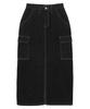 FIELDWORKER One Wshd Cargo Long Skirt [Black]