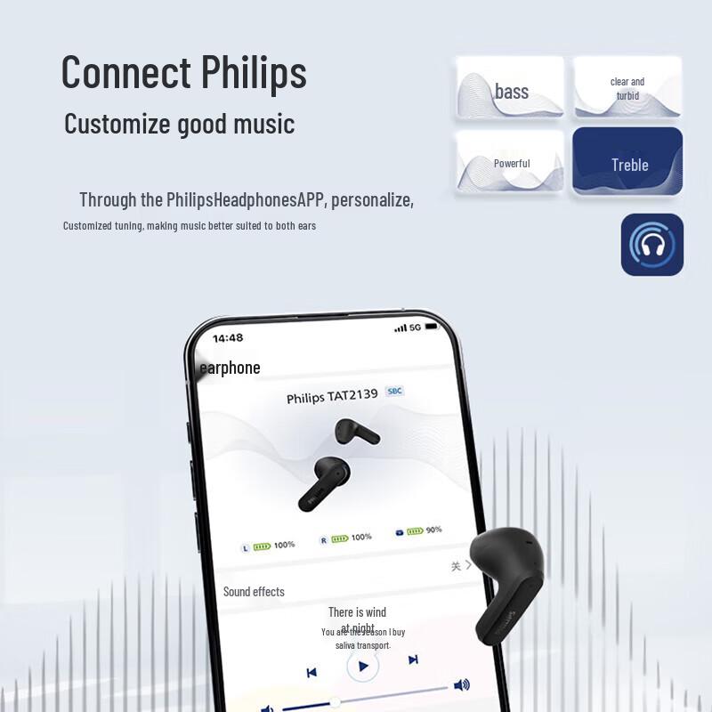 Philips TAT2139 In-Ear Wireless Bluetooth Earbuds